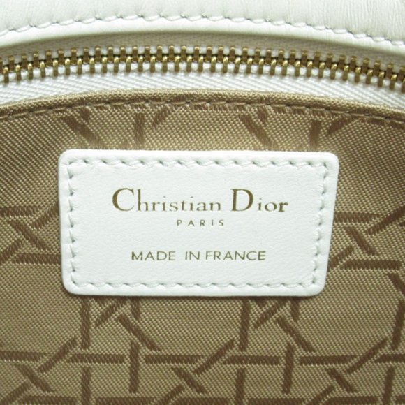 Dior Lady Dior Shoulder Bag White Lambskin [sheep leather] M105380LAV - Picture 6 of 10